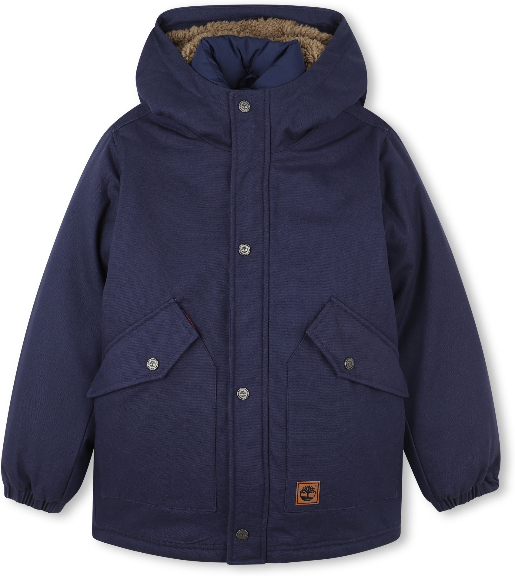 Timberland - Parka En Toile De Coton - Garçon - Taille 10 ans - Bleu - Kids Around bleu 10A male