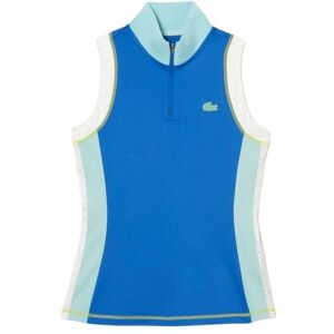 Polo pour femmes Lacoste Tennis Sleeveless Zip Neck Polo Shirt