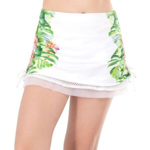 Jupe pour filles Lucky in Love Girls Palm Island Ruche Skirt - white blanc XS unisex