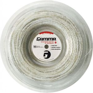 Cordes de tennis Gamma Synthetic Gut w WearGuard 200 m white blanc 127 mm unisex