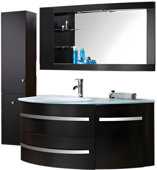 ELITESHOPPING Meuble de Salle de Bain 120 cm Colonne et Lavabo inclus ? Alicia