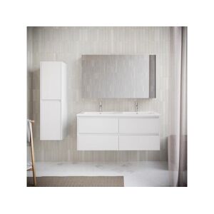 STANO Meuble salle de bain design double vasque FORTINA largeur 120 cm blanc