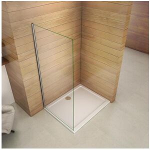 Paroi de douche à l'italienne 60x200cm en 8mm verre trempé anticalcaire, sans barre de fixation