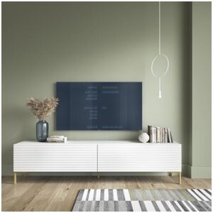 SELSEY Meuble TV - 175 cm - Blanc - LAMMELO