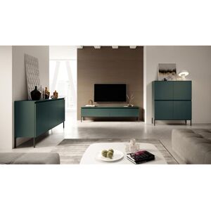 SELSEY Meuble TV - 175 cm - Vert foncé - Bemmi