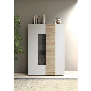 AZURA HOME DESIGN Vitrine 2 portes VENUS blanc laque brillantKadiz 121x169cm