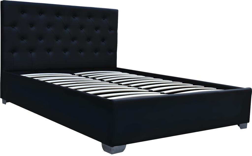 Habitat et jardin Lit double avec coffre "Tino" - 140 × 190 cm - Noir