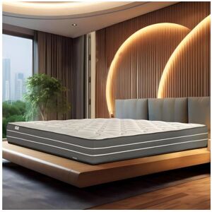 Matelas double comfort, Hauteur 26 cm, Mousse à mémoire de forme 6 cm, Double Comfort, Orthopédique, Ergonomique, 80x190 cm