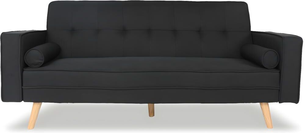 Intense Déco Canapé convertible scandinave Tao Tissu Noir