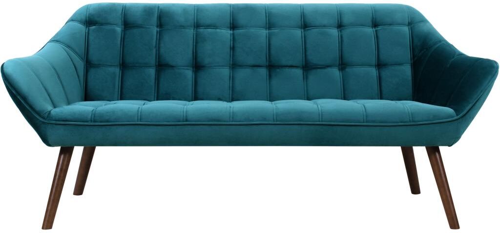 Rendez-Vous Déco Canapé Simba 3 places en velours bleu turquoise