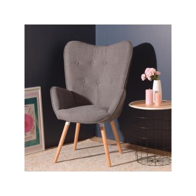 Meubles Cosy Fauteuil Chaise Longue Relax de style scandinave, recouvert