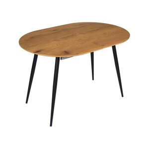 The Home Deco Factory Table repas extensible en métal et bois 4 à 6 personnes