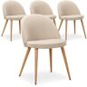 Les Tendances Lot de 4 chaises scandinaves Maury Beige