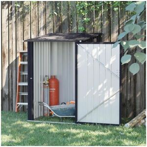 Outsunny Abri de jardin - remise pour outils - cabanon porte verrouillable - dim. 1L x 1,03l x 1,6H m - tôle d'acier ondulée anthracite