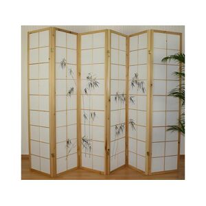 Paravent 6 panneaux japonais en bois 264x175 cm PAR06056