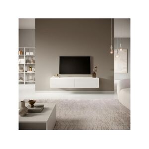 SELSEY Meuble TV 140 cm - blanc - PAVAS