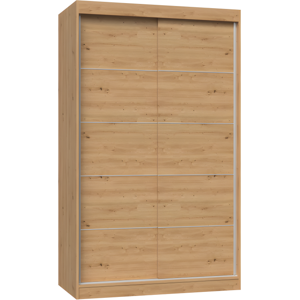 TOPESHOP PAOLO - Armoire  a 2 portes coulissantes - Penderie L 120 cm - Dressing de chambre 2 portes