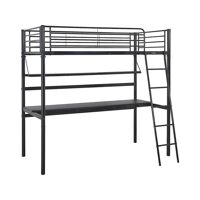 Habitat et jardin Lit mezzanine avec bureau u00abu00a0Alonau00a0u00bb – 90 x 190 cm – Noir