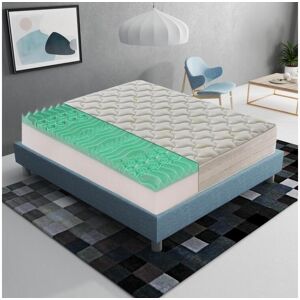 I Love Sleep Matelas en Mousse Viscoélastique - 5 Cm De Mousse - 9 Zones De Confort - Hauteur 25 Cm 90x200 cm