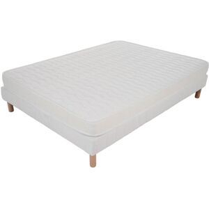 Ensemble matelas Confort + sommier 140x190 hauteur 15cm