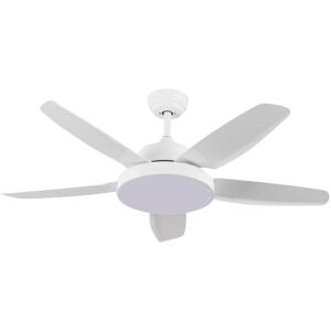 ORION91 Ventilateur de plafond avec lumière 5 pales 62W 6 vitesses blanc Nevada O91