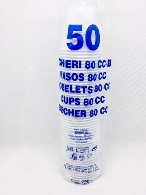 Huhtamaki 88 Cc Gobelets Jetables En Plastique Blanc Pour Café 50 Pièces