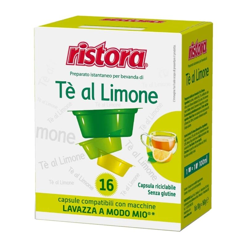 Ristora 16 Capsules De Thé Au Citron Compatibles Avec Lavazza A Modo Mio