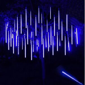 Guirlandes Lumineuses Chute De Neige LED Noel   Exterieur - Sapin - Bleu