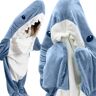 Plaid Requin - Couverture Requin - Adulte et Enfant - Bleu S (110x70cm)