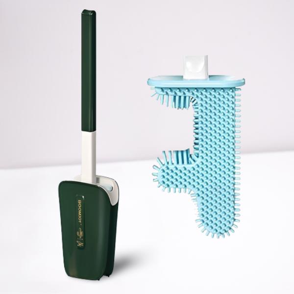 ouloc Brosse WC En Silicone   Brosse De Toilette La Plus efficace - Vert