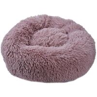 Lit En Peluche Doux Et Moelleux – Pour Chat Et Chien – Marron clair S – 50 cm