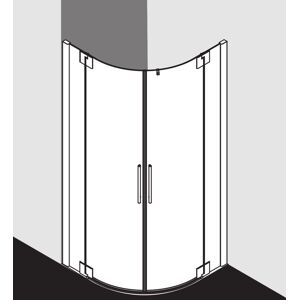 Cabine de douche quart de cercle Pasa XP - Argent - Publicité Cabine de douche quart de cercle Pasa XP - Argent - Publicité