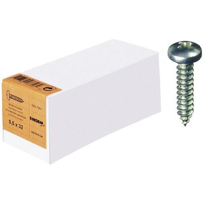 Vis pour tôle E-NORMpro DIN 7981 Acier galvanisé Tête en C Fente cruciforme H 3,9 x 19 mm - Pack de 100 - Publicité Vis pour tôle E-NORMpro DIN 7981 Acier galvanisé Tête en C Fente cruciforme H 3,9 x 19 mm - Pack de 100 - Publicité