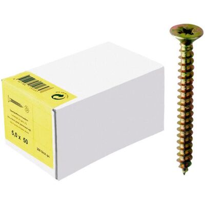 E-NORMpro Vis à bois - Filet complet, zinguée, jaune - 4x40mm - Publicité E-NORMpro Vis à bois - Filet complet, zinguée, jaune - 4x40mm - Publicité