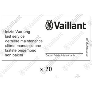 Vaillant 0010027639 - Autocollant de maintenance - Publicité Vaillant 0010027639 - Autocollant de maintenance - Publicité