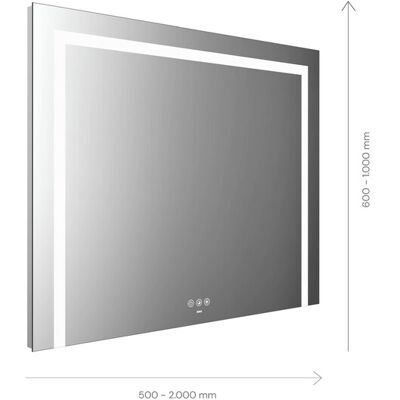 Miroir LED Emco MI 220+ - Commande tactile, 3 découpes lumineuses - 2000x900mm - Publicité Miroir LED Emco MI 220+ - Commande tactile, 3 découpes lumineuses - 2000x900mm - Publicité