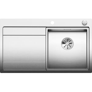 Blanco Divon ii 45 s-if evier 521658 86 x 51 cm, Inox soie, droite, telecommande de vidange avec commande rotative