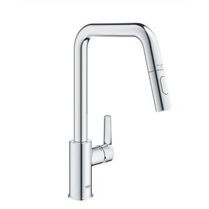 Grohe Start robinet de cuisine 30631000 chrome , bec haut, douchette extractible a double rincage