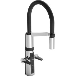 melangeur de cuisine infrarouge Hansafit 65252213 Hybride, douchette extractible, orientable, saillie 200 mm, chrome