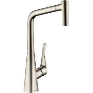 Hansgrohe Metris M7116-H320 melangeur de cuisine Inox optique, avec sBox, avec douchette extensible