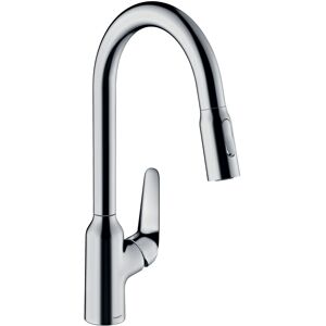 Hansgrohe melangeur de cuisine 71820000 avec douchette extractible, plage de pivotement 360°, chrome