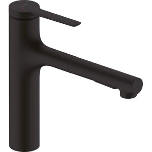 Hansgrohe Zesis M33 160 melangeur de cuisine 74801670 douchette, 2jet, noir mat