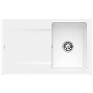 Villeroy und Boch Villeroy & Boch Siluet evier encastre 333401RW avec jeu de dechets et fonctionnement manuel, Stone White