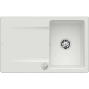 Villeroy und Boch Villeroy & Boch Siluet evier integre 333402SM avec jeu de dechets et contrôle excentrique, Steam