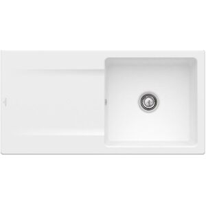 Villeroy und Boch Villeroy & Boch Siluet evier encastre 333601RW avec jeu de dechets et fonctionnement manuel, Stone White