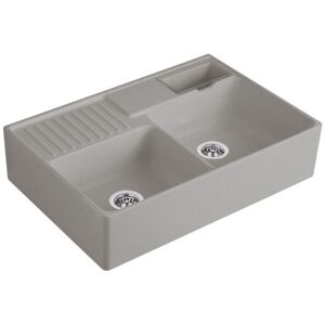 Villeroy und Boch Villeroy et Boch double bac 632392KD ensemble de dechets, contrôle excentrique, bol de repos, fossile