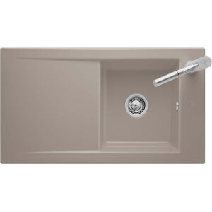 Villeroy und Boch Villeroy & Boch Timeline evier encastre 330701SL avec jeu de dechets et fonctionnement manuel, Stone