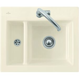 Villeroy und Boch Villeroy et Boch Évier de Subway avec garniture de vidage et commande manuelle, Stone White