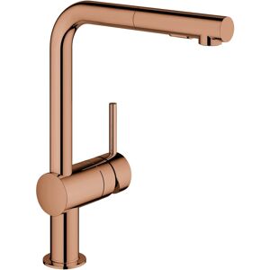 Grohe Minta mitigeur d'évier 30274DA0 warm sunset, double pomme de douche extractible, bec en L