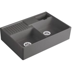 Évier Traditionnel Villeroy & Boch - Double Bac, CeramicPlus, Drainage Automatique - 895mm - Publicité Évier Traditionnel Villeroy & Boch - Double Bac, CeramicPlus, Drainage Automatique - 895mm - Publicité